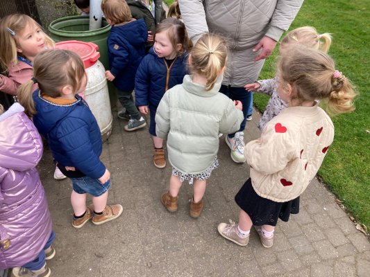 Een bezoekje aan de kippenren. 