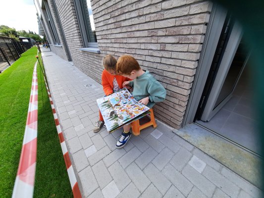 Starten in het eerste leerjaar (in een nieuw gebouw).